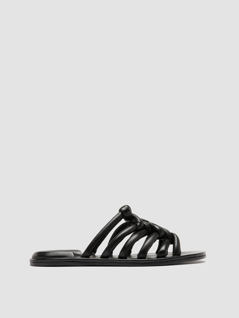 CYBILLE 016 - Black Leather Slide Sandals Women Officine Creative - 1