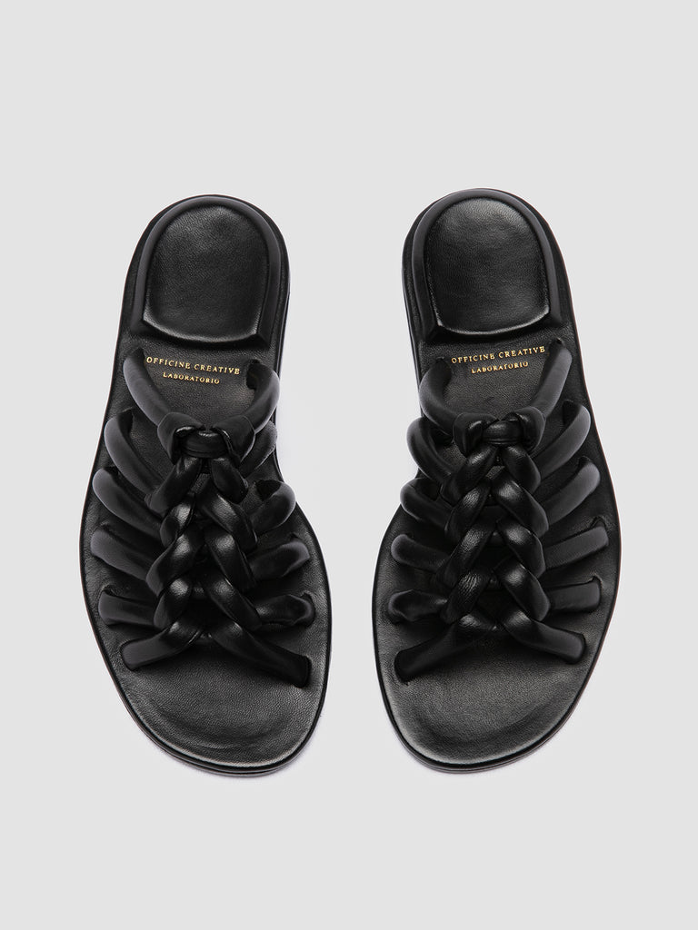 CYBILLE 016 - Black Leather Slide Sandals Women Officine Creative - 2