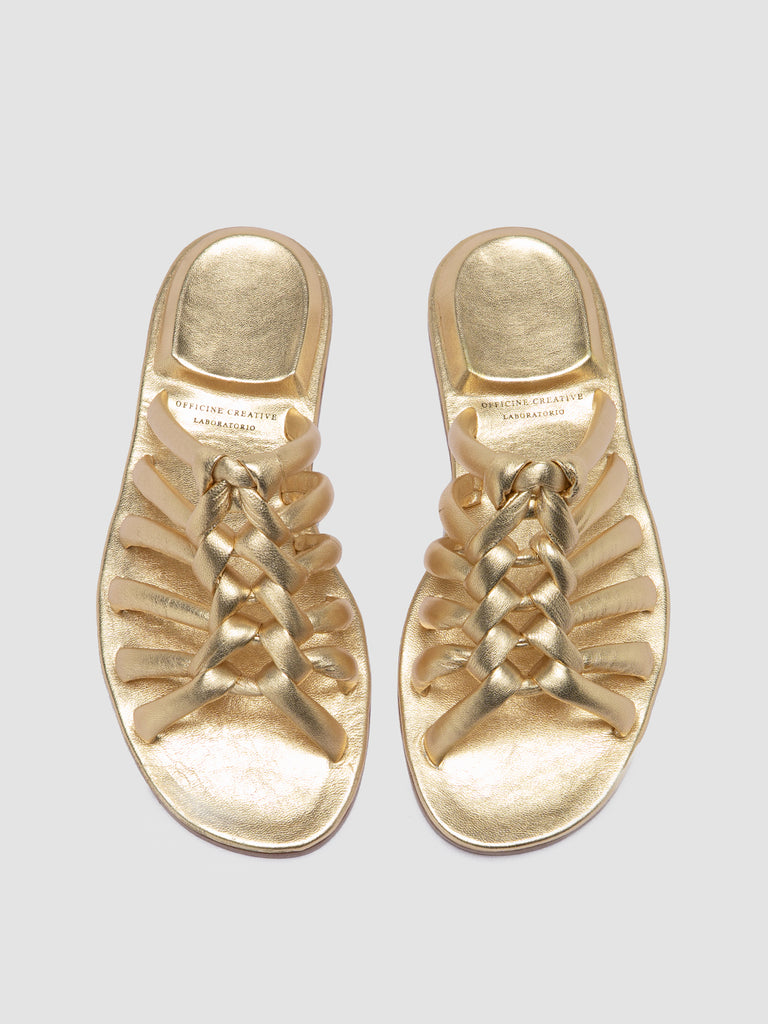 CYBILLE 016 - Gold Leather Slide Sandals Women Officine Creative - 2