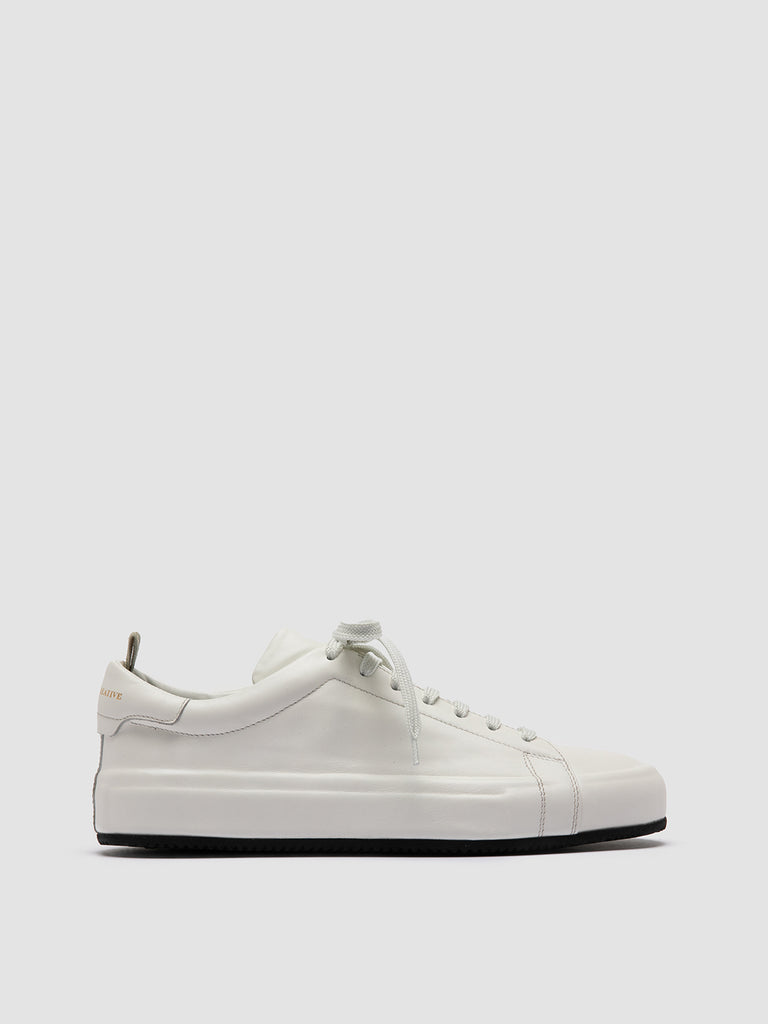 EASY 101 - White Leather Low Top Sneakers Women Officine Creative - 1