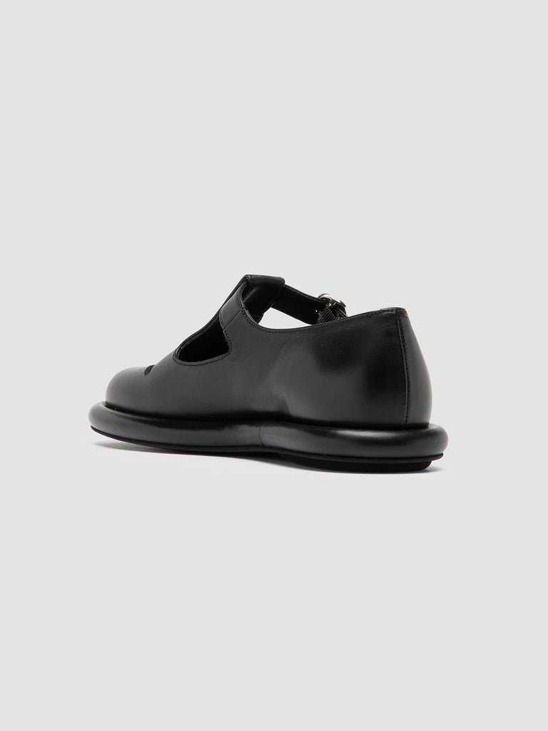 ESTENS 106 - Black Leather T-Bar Shoes Women Officine Creative - 4