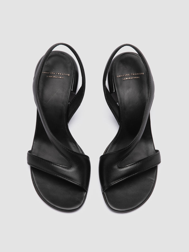 ETHEL 023 - Black Leather Sandals Women Officine Creative - 2
