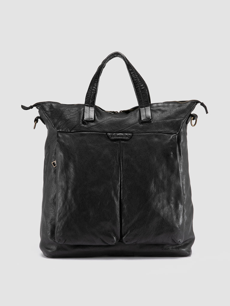 HELMET 045 - Black Leather Tote Bag Men Officine Creative - 1