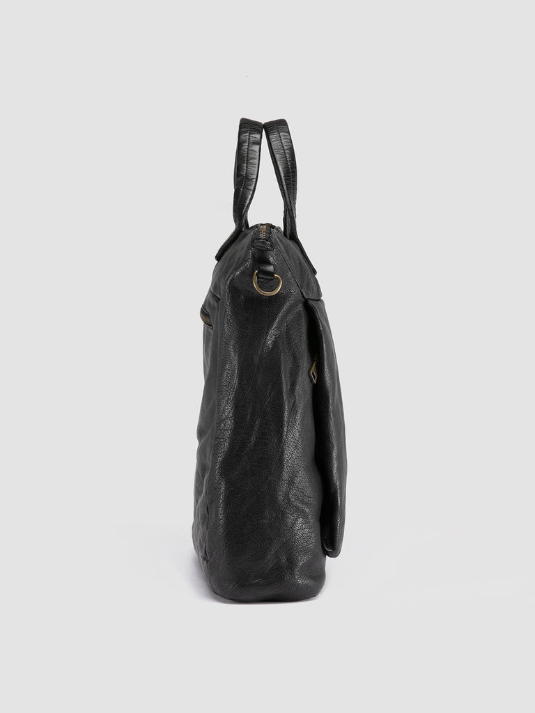 HELMET 045 - Black Leather Tote Bag Men Officine Creative - 3