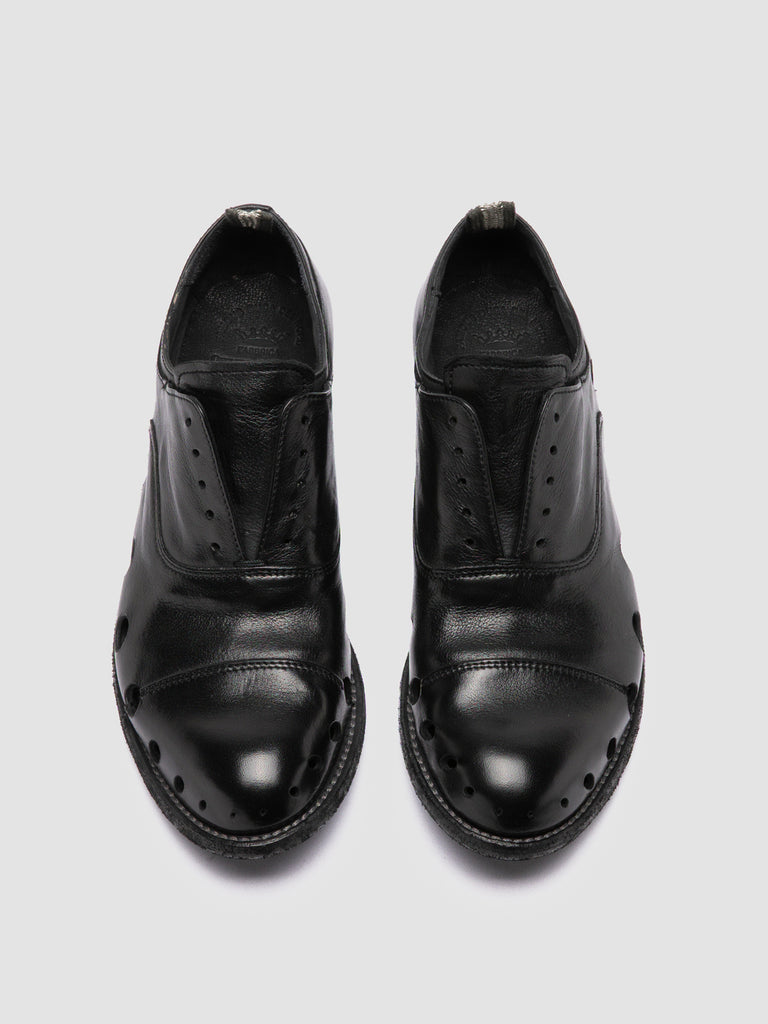 LEXIKON 546 - Black Leather Oxford Shoes Women Officine Creative - 2