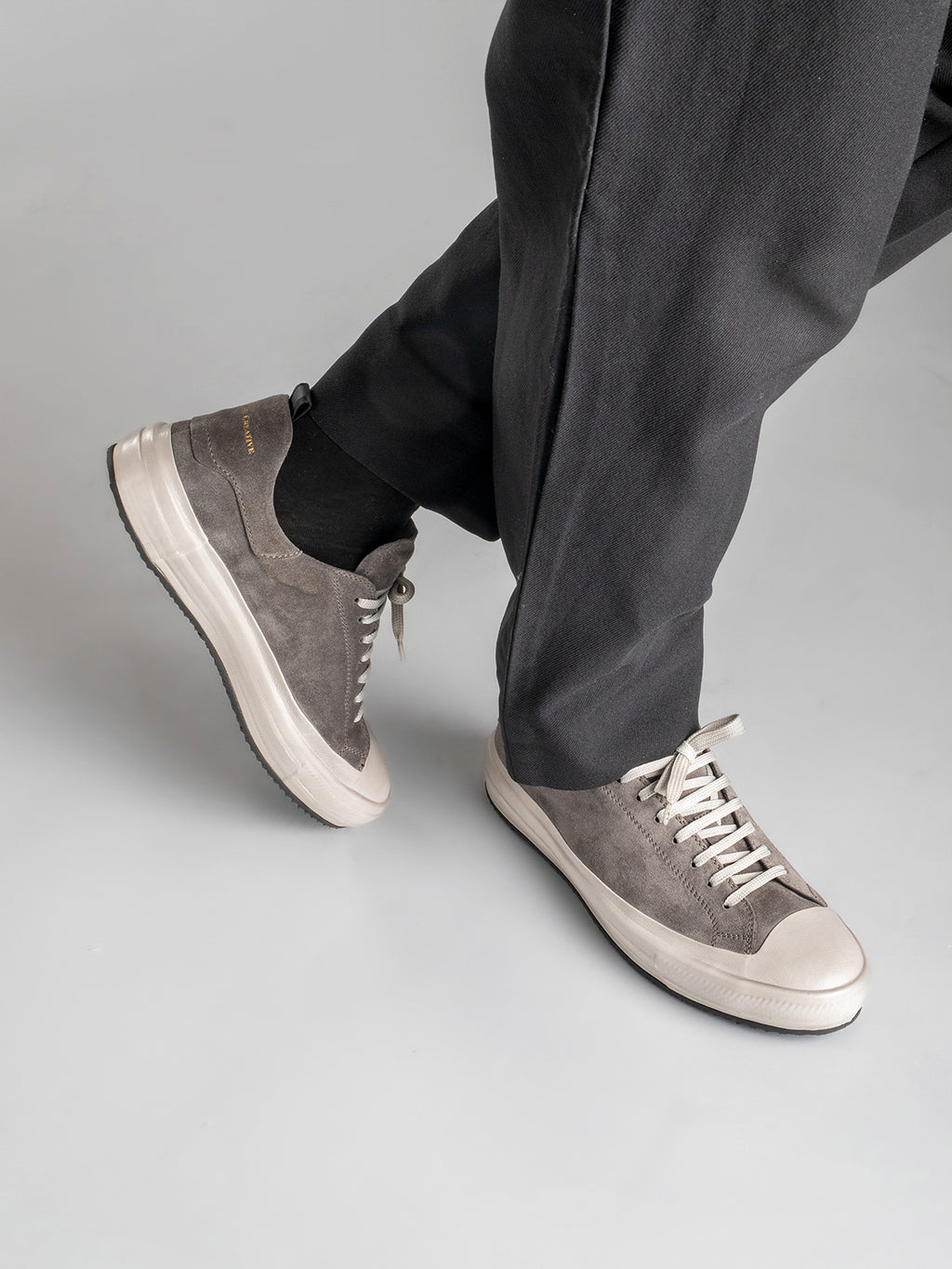 MES 009 - Taupe Leather and Suede Low Top Sneakers Men Officine Creative - 6