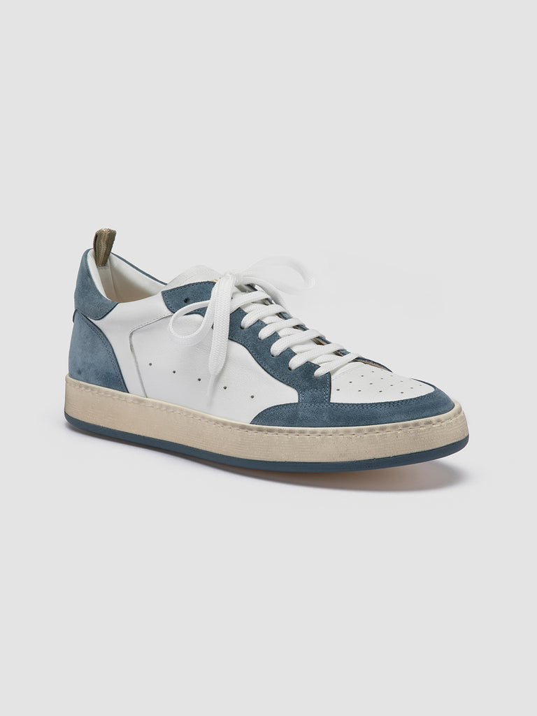 MAGIC 001 - White Leather and Suede Low Top Sneakers Men Officine Creative - 3
