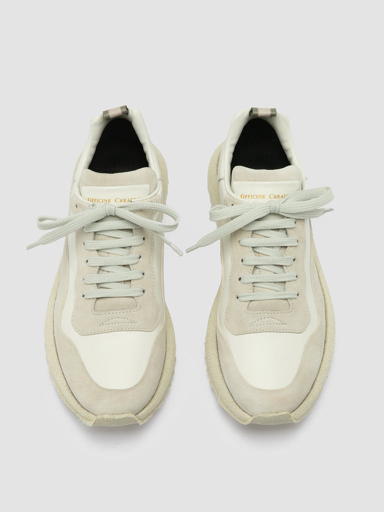RACE RUBREX 101 - White Leather and Suede Low Top Sneakers Women Officine Creative - 2