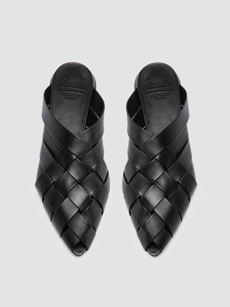SAGE 105 - Black Leather Mule Sandals Women Officine Creative - 2