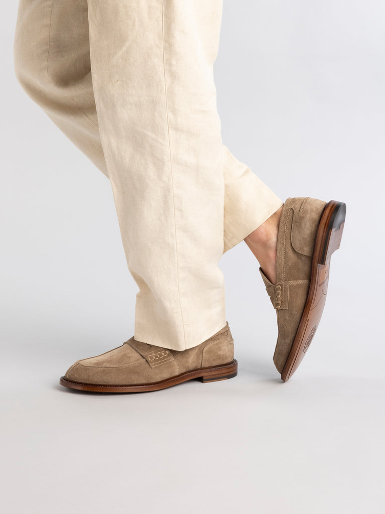 SAX 001 - Brown Suede Penny Loafers Men Officine Creative - 7