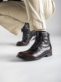 ANATOMIA 013 - Black Leather Ankle Boots Men Officine Creative - 6