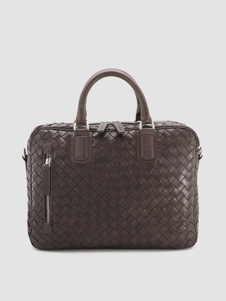 ARMOR 011 - Brown Woven Leather Bag  Officine Creative - 1