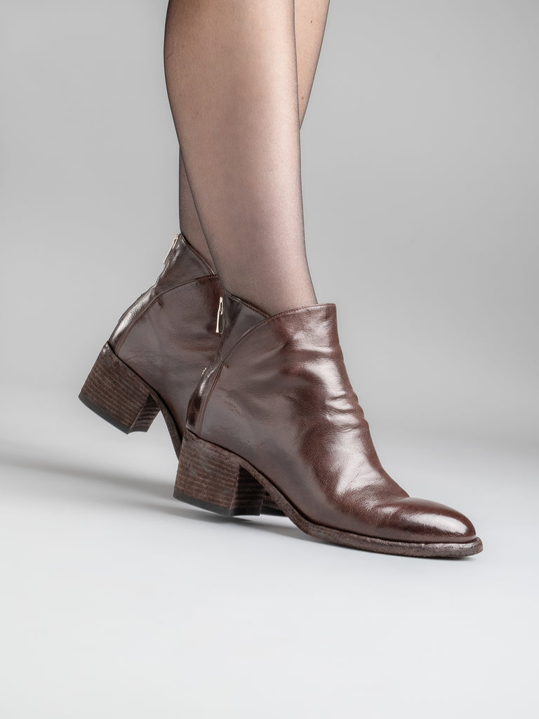 DENNER 100 - Brown Leather Ankle Boots Women Officine Creative - 6