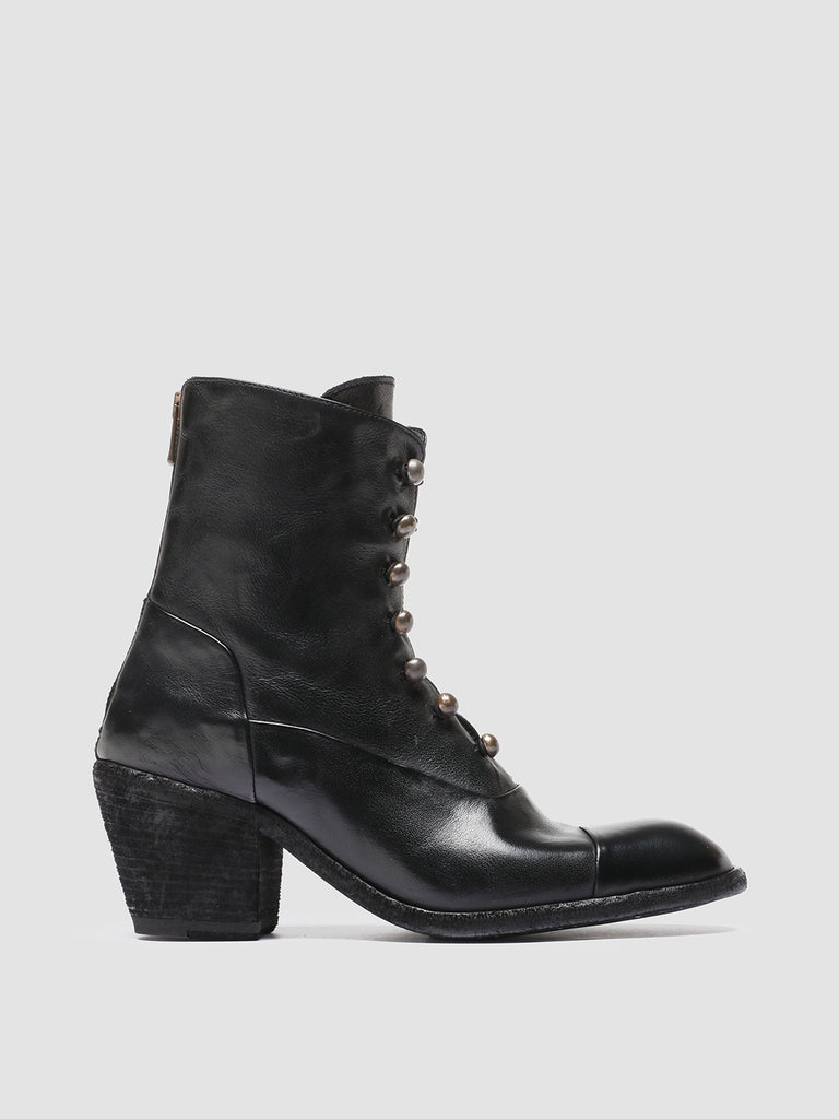 SYDNE 005 - Black Leather Zip Boots women Officine Creative - 1