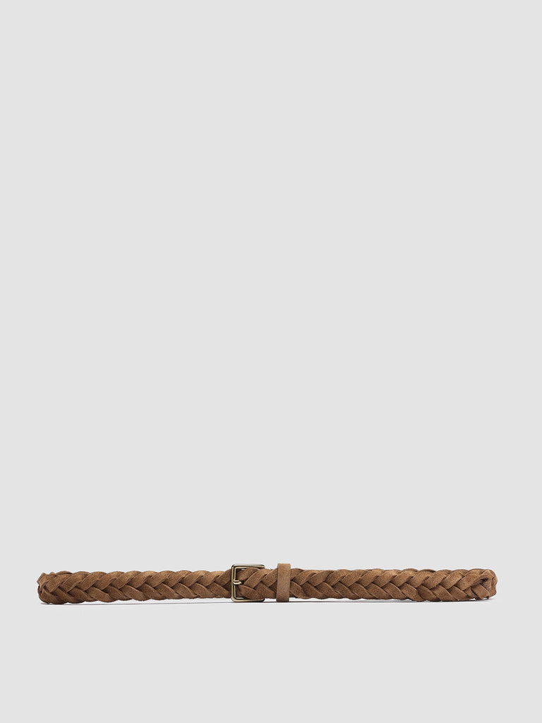 OC STRIP 32 - Cintura in Pelle Scamosciata Marrone