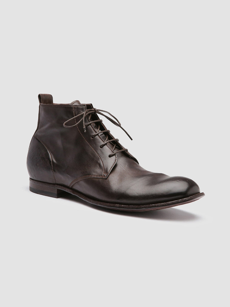 STEREO 004 - Brown Leather Ankle Boots Men Officine Creative - 3