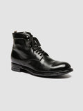 ADMIRAL 010 - Stivali Stringati in Pelle Nera