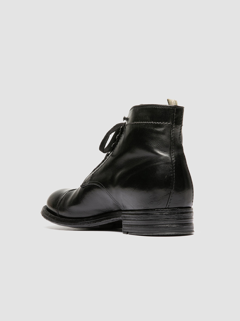 ADMIRAL 010 - Stivali Stringati in Pelle Nera