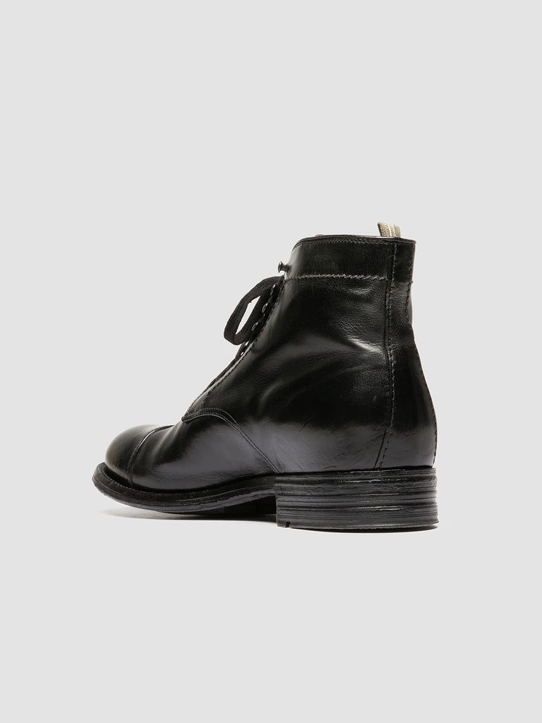 ADMIRAL 010 - Stivali Stringati in Pelle Nera