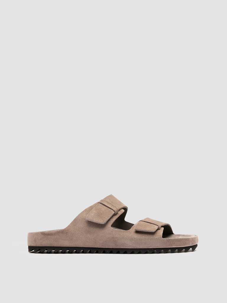 AGORA’ 002 - Sandali in Pelle Scamosciata Tortora