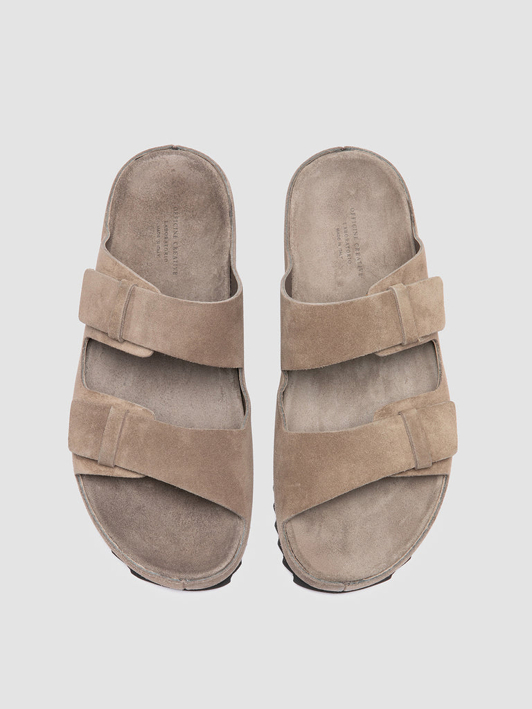 AGORA’ 002 - Sandali in Pelle Scamosciata Tortora