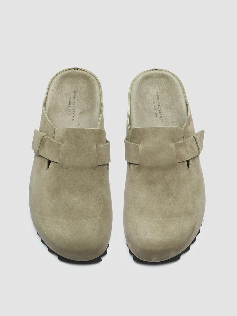 AGORÀ 004 - Taupe Suede slippers