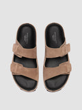 AGORÀ 010 - Taupe Suede Slide Sandals
