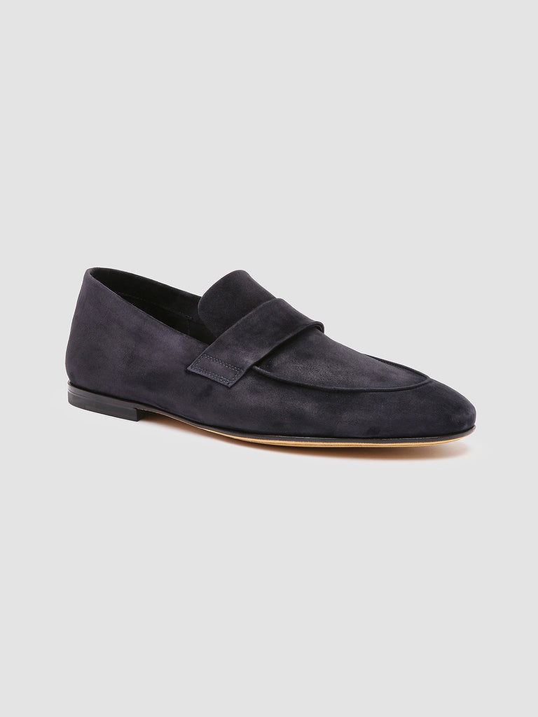 AIRTO 001 - Mocassini in Pelle Scamosciata Blu
