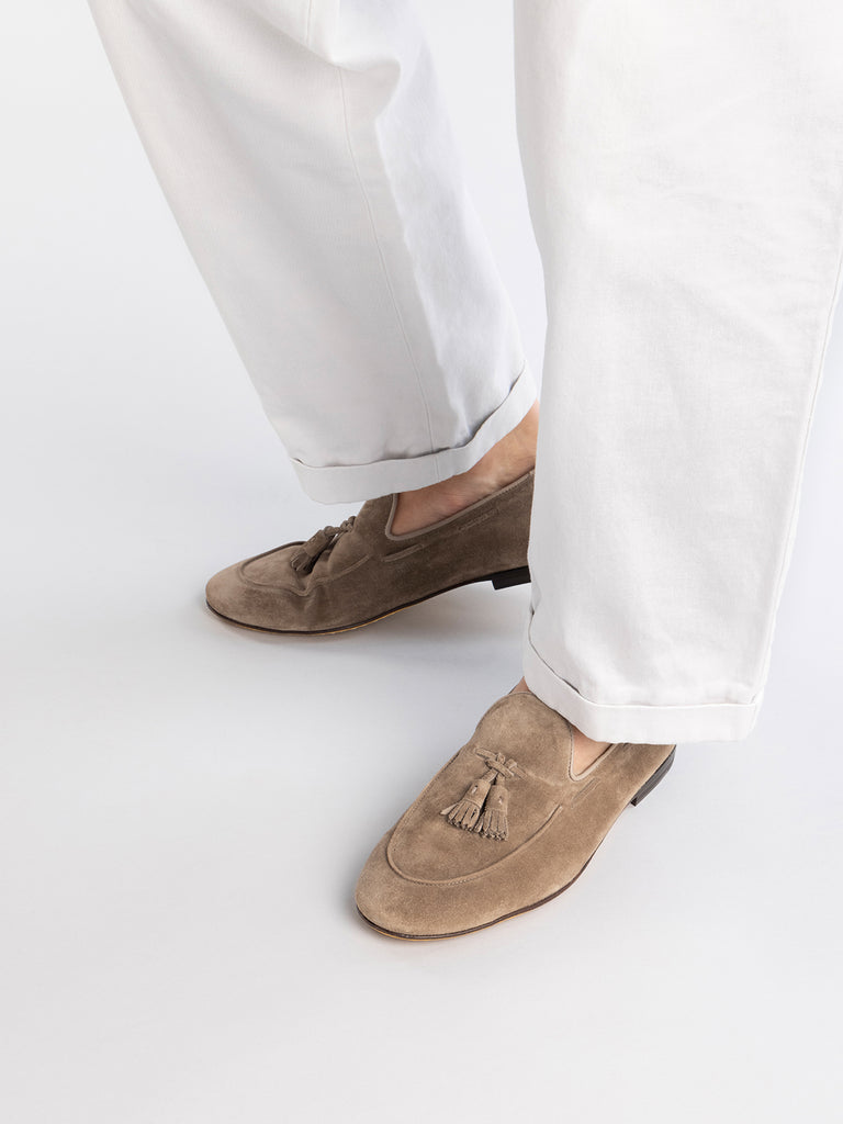 AIRTO 013 - Taupe Suede Tassel Loafers Men Officine Creative - 6