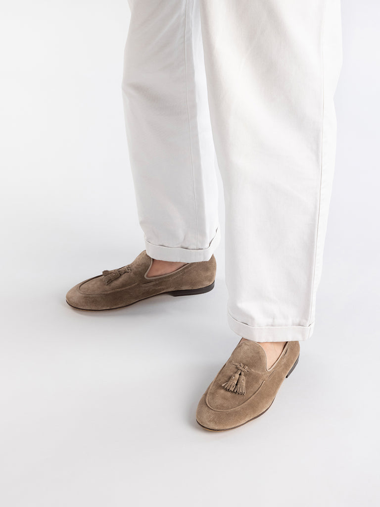 AIRTO 013 - Taupe Suede Tassel Loafers Men Officine Creative - 7