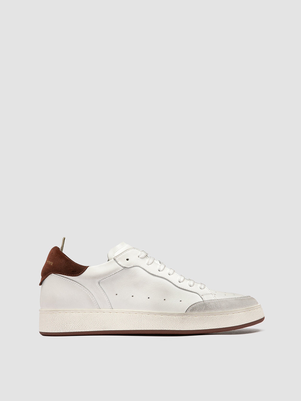 THE ANSWER 007 - Sneaker Basse in Camoscio e Pelle Bianca