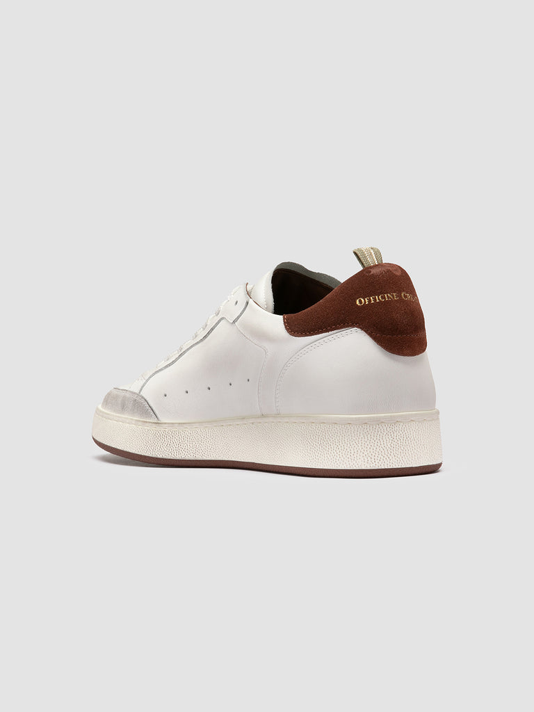 THE ANSWER 007 - Sneaker Basse in Camoscio e Pelle Bianca