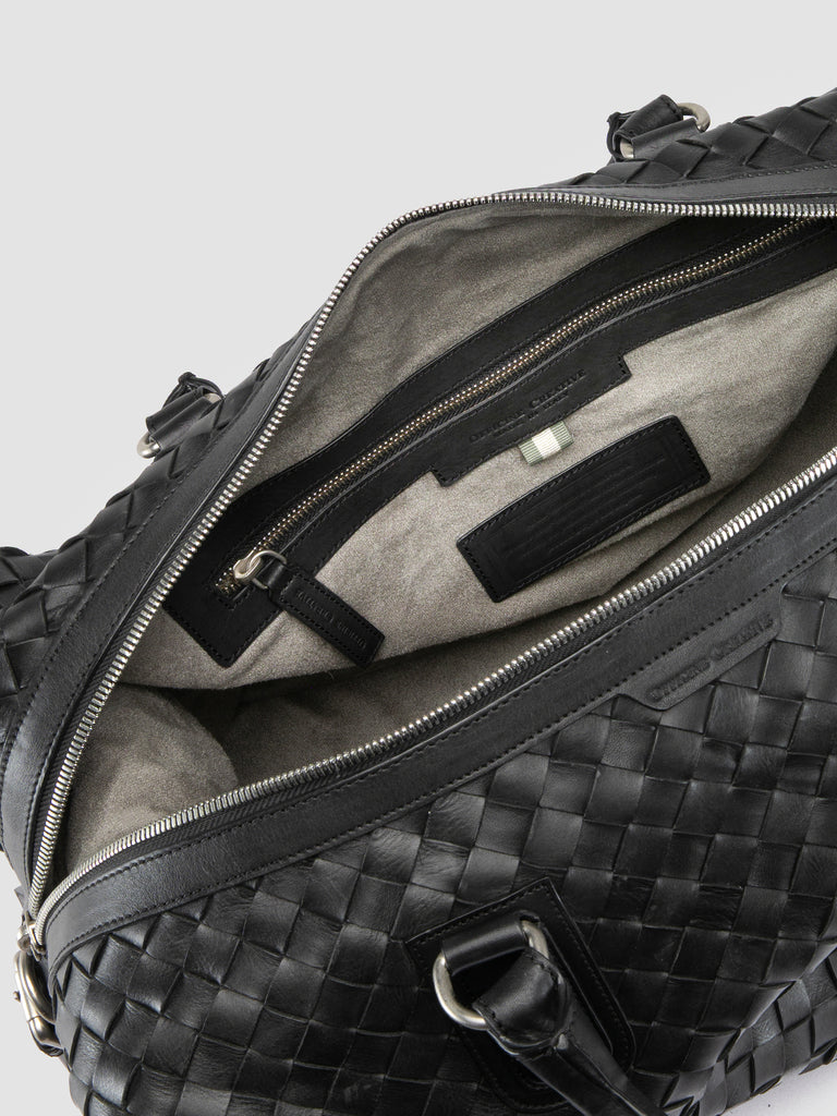 ARMOR 019 - Borsa da Viaggio in Pelle Nera