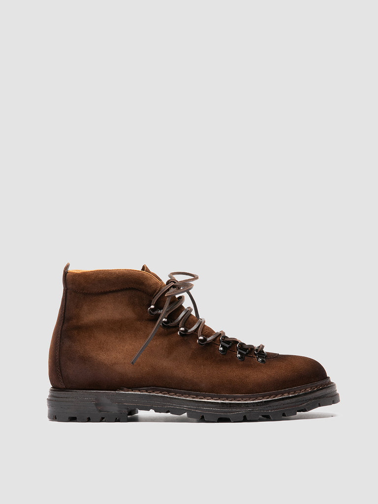 ARTIK 001 - Stivali Stringati in Pelle Scamosciata Marrone