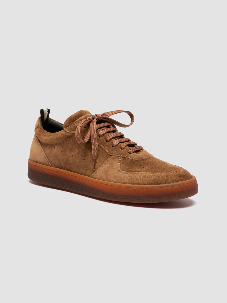 ASSET 001 - Sneaker Basse in Pelle Scamosciata Marrone