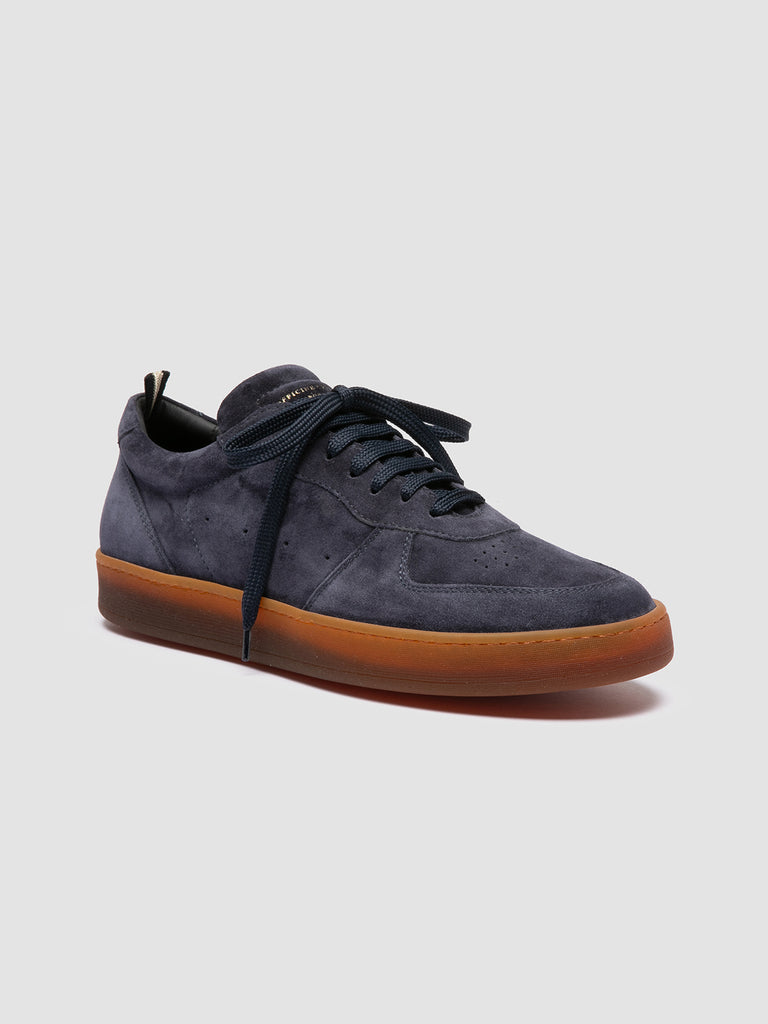 ASSET 001 - Sneaker Basse in Pelle Scamosciata Blu