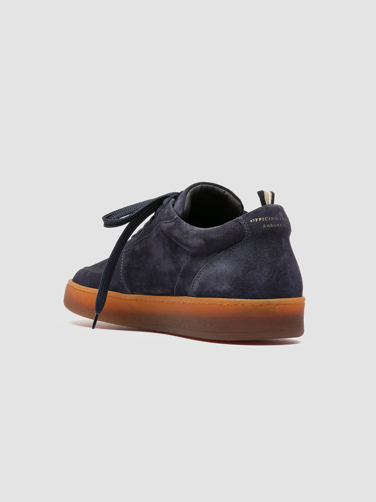 ASSET 001 - Sneaker Basse in Pelle Scamosciata Blu