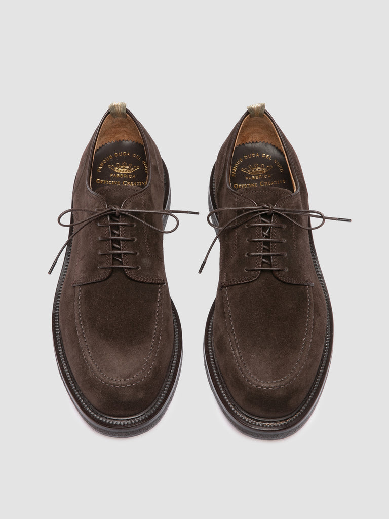 ASTON CREPE 003 - Derby in Pelle Scamosciata Marrone