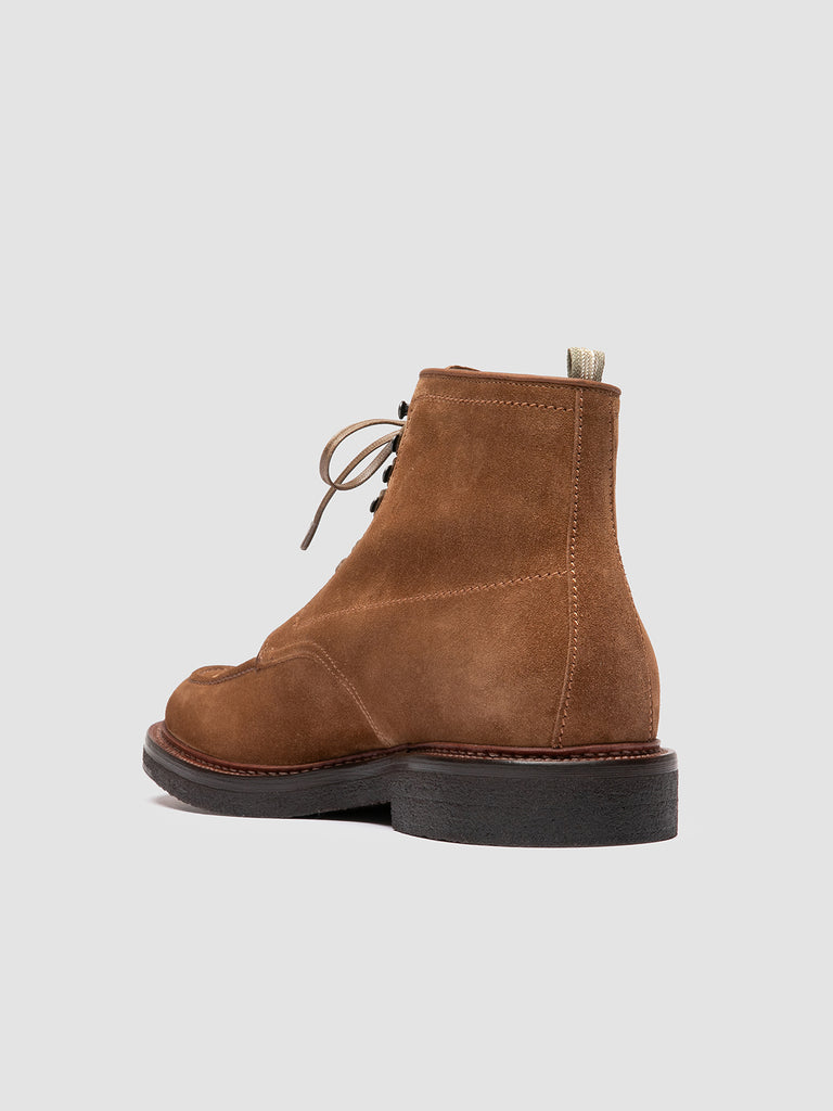 ASTON CREPE 004 - Stivali Stringati in Pelle Scamosciata Marrone