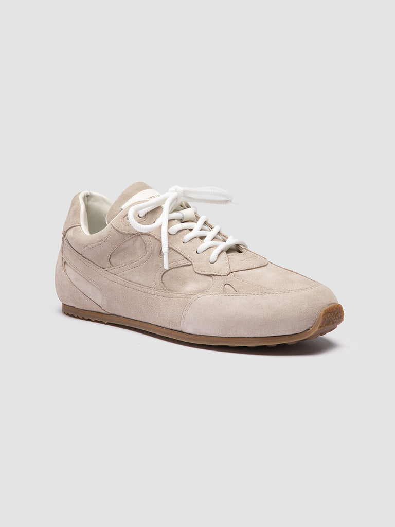 AWAY 101 - Sneaker Basse in Pelle Scamosciata Avorio