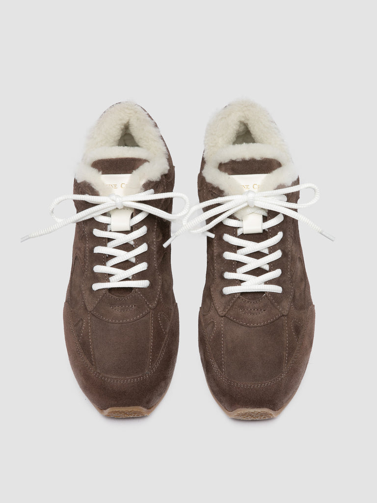 AWAY 102 - Sneaker Basse in Pelle Scamosciata Tortora