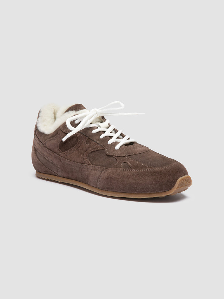 AWAY 102 - Sneaker Basse in Pelle Scamosciata Tortora
