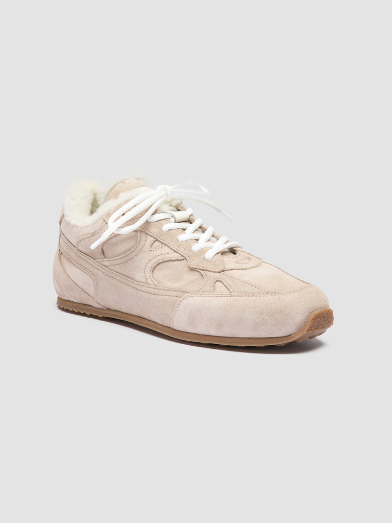 AWAY 102 - Sneaker Basse in Pelle Scamosciata Beige