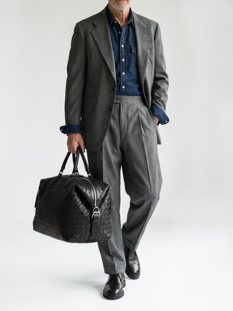 ARMOR 019 - Borsa da Viaggio in Pelle Nera