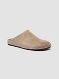 BABOUCHE 001 - Taupe Suede Mule Sandals - thumb image 3,side view