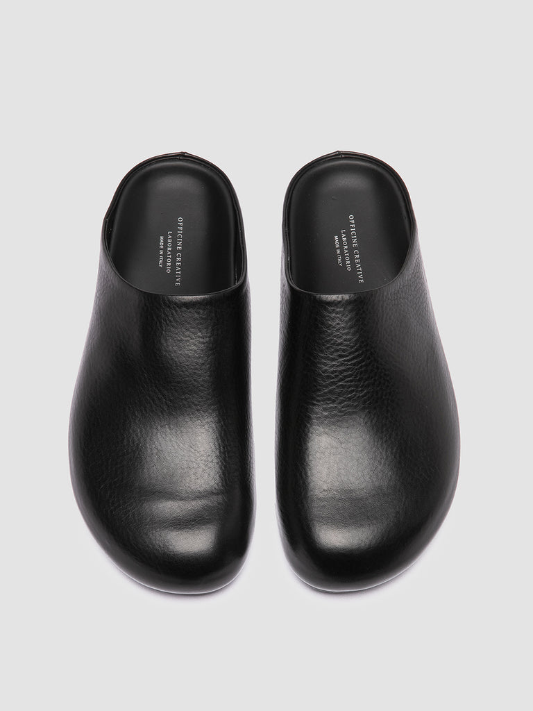 BABOUCHE 001 - Black Leather Mule Sandals