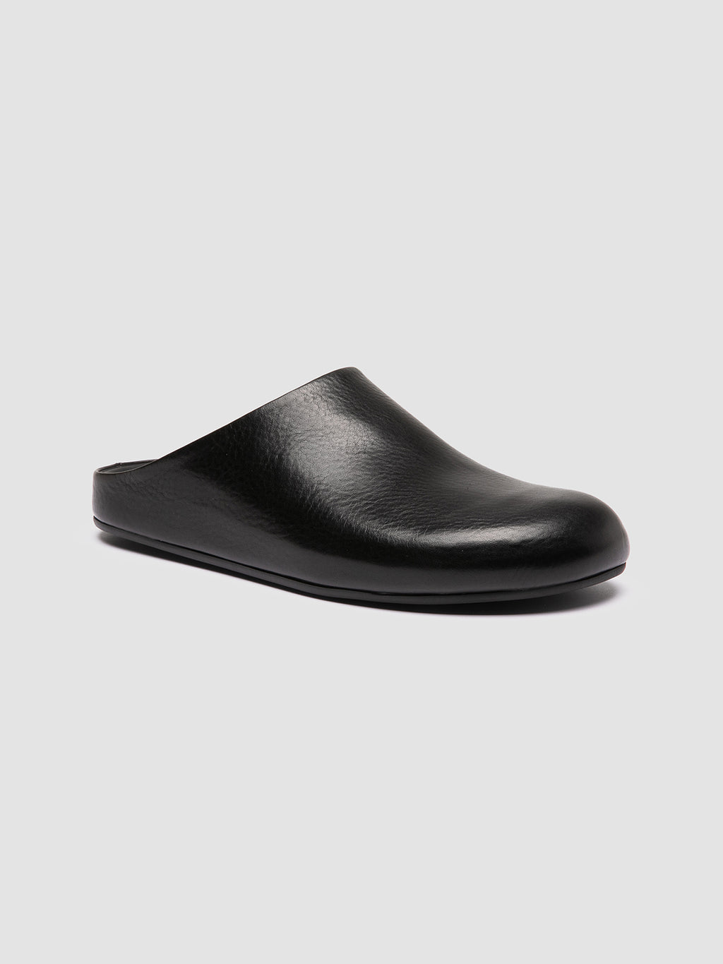 BABOUCHE 001 - Black Leather Mule Sandals