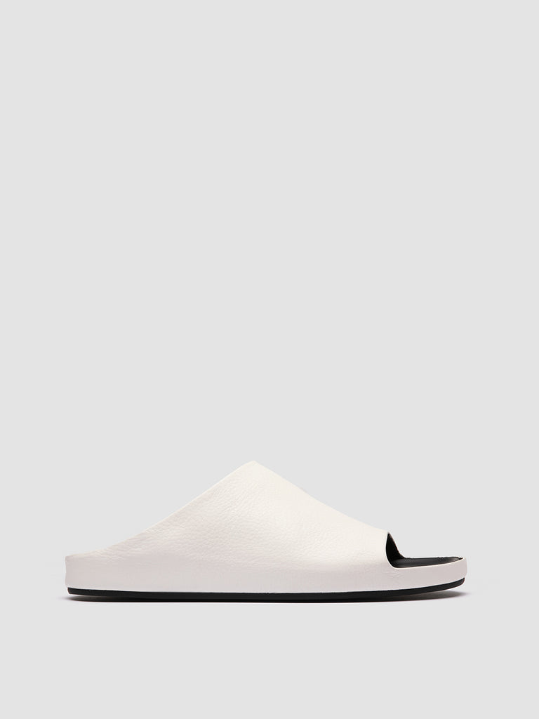 BABOUCHE 002 - White Leather Mule Sandals