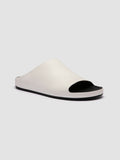 BABOUCHE 002 - White Leather Mule Sandals