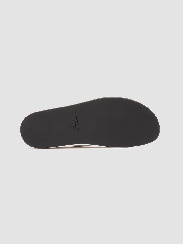 BABOUCHE 002 - White Leather Mule Sandals